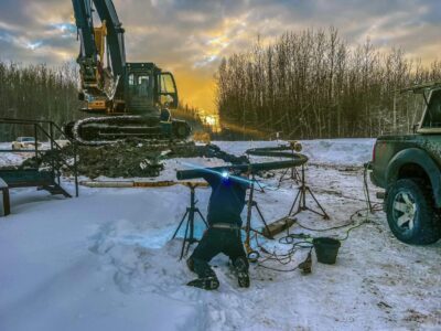 Safe Pipeline Ditch with Fence